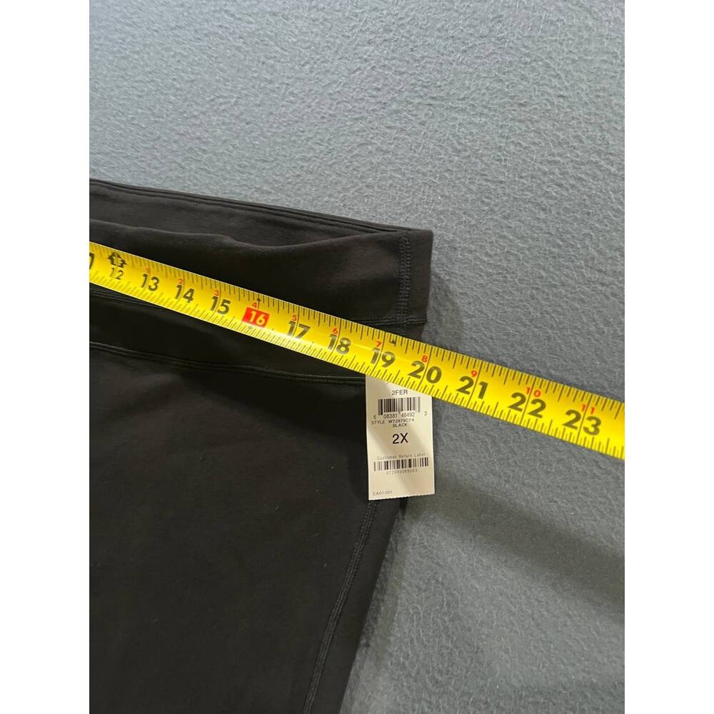 ID Ideology Size Plus 2X Leggings Colorblocked Cropped Storm Black A010097 - Picture 5 of 12
